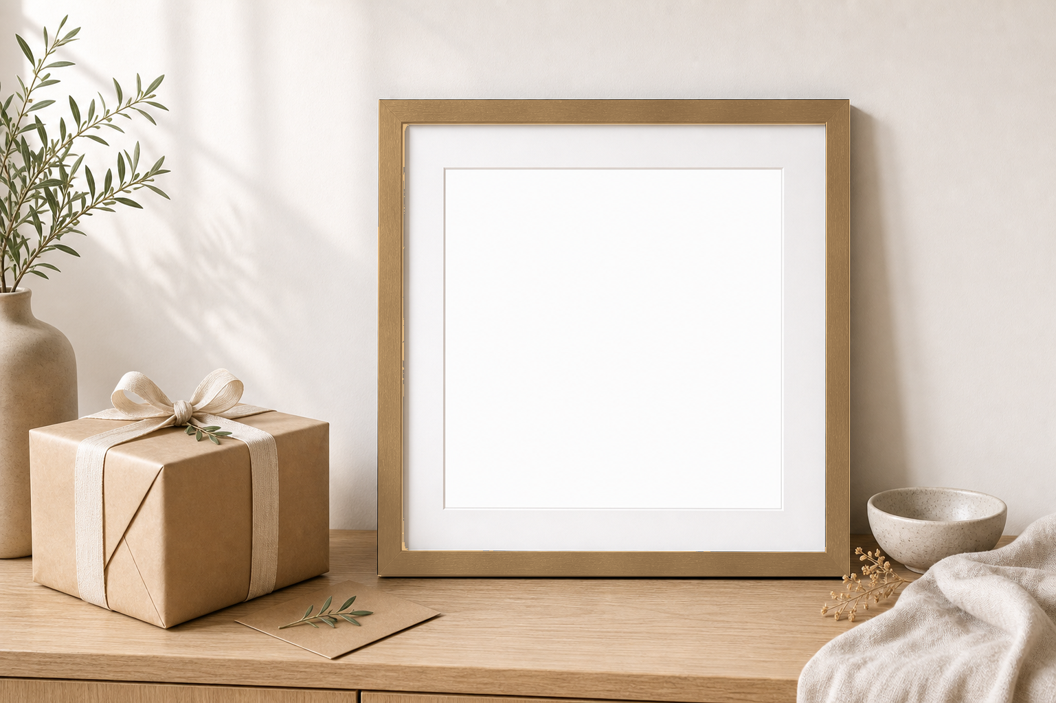 Desk gift mockup background